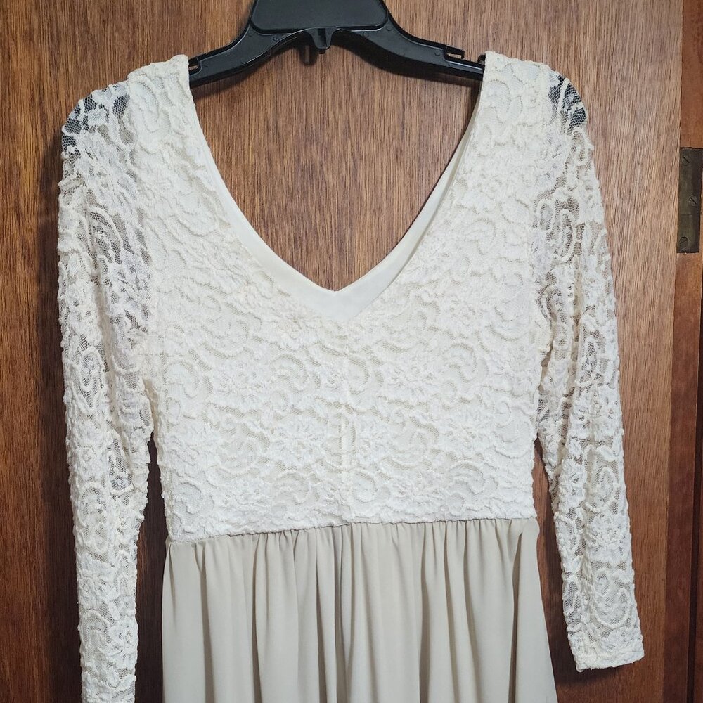 Short beige dress